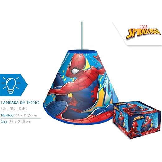 Spiderman Ceiling Lamps Home Unisex Children Multi Colour