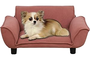Dog Beds/Dog Sofas and Chairs with Velvet Fabric/Adjustment Width and Depth Dog Couch/Metal Frame Pet Sofa Chair/Pet Sofa Bed