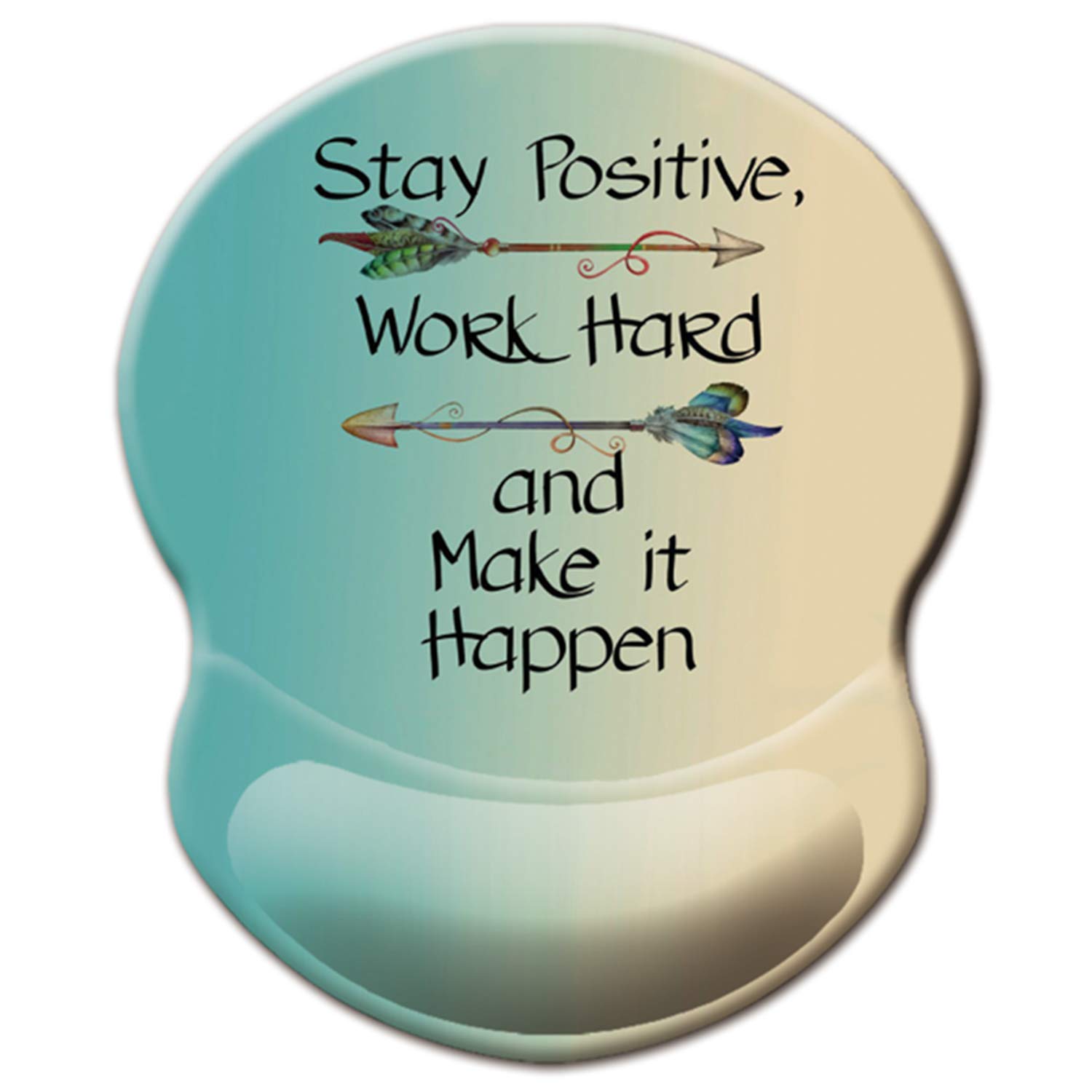 ITNRSIIET Mouse Mat with Wrist Support,Ergonomic Mouse Pad with Memory Foam Gel Wrist Rest,Gaming Mousepad with Lycra Cloth,Non-Slip PU Base for Computer,Laptop,Office&Home,Inspirational Quote