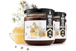 HONIGMA® Raw Buckwheat Honey | Authentic Raw Honey from Ukraine | 100% Pure & Unpasteurized | May Arrive Crystallized or Part