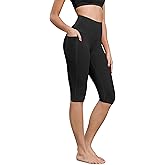 ODODOS Buttery Soft Lounge Yoga Capris with Pockets for Women, 14" / 19" / 21" High Waist Capri Leggings