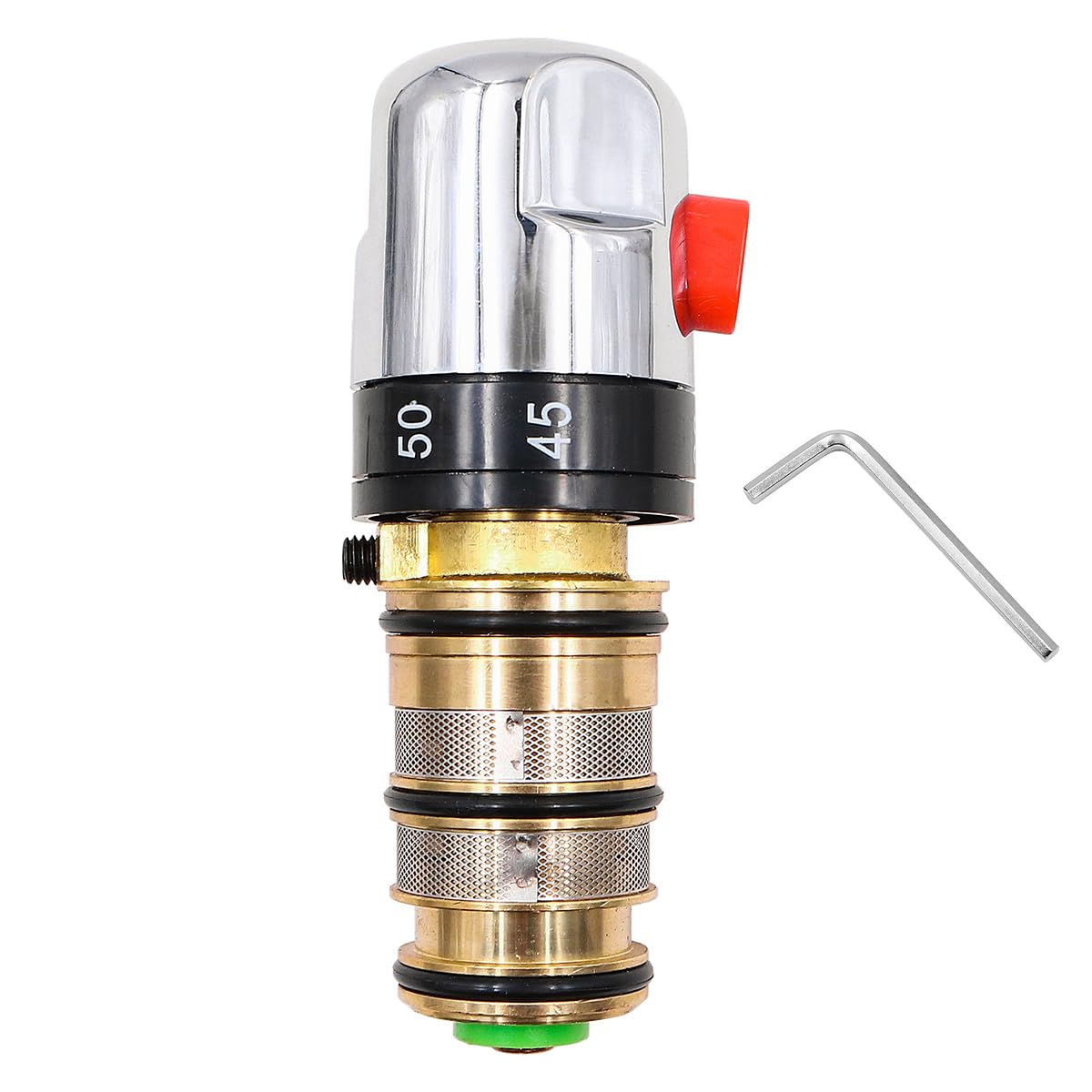 POFET Thermostatic Shower Valve Cartridge for Shower System Thermostatic Bath Mixer Tap Brass Spool