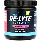 REDMOND Re-Lyte Electrolyte Drink Mix, Mixed Berry, 30 serving SMALL 6.88oz jar