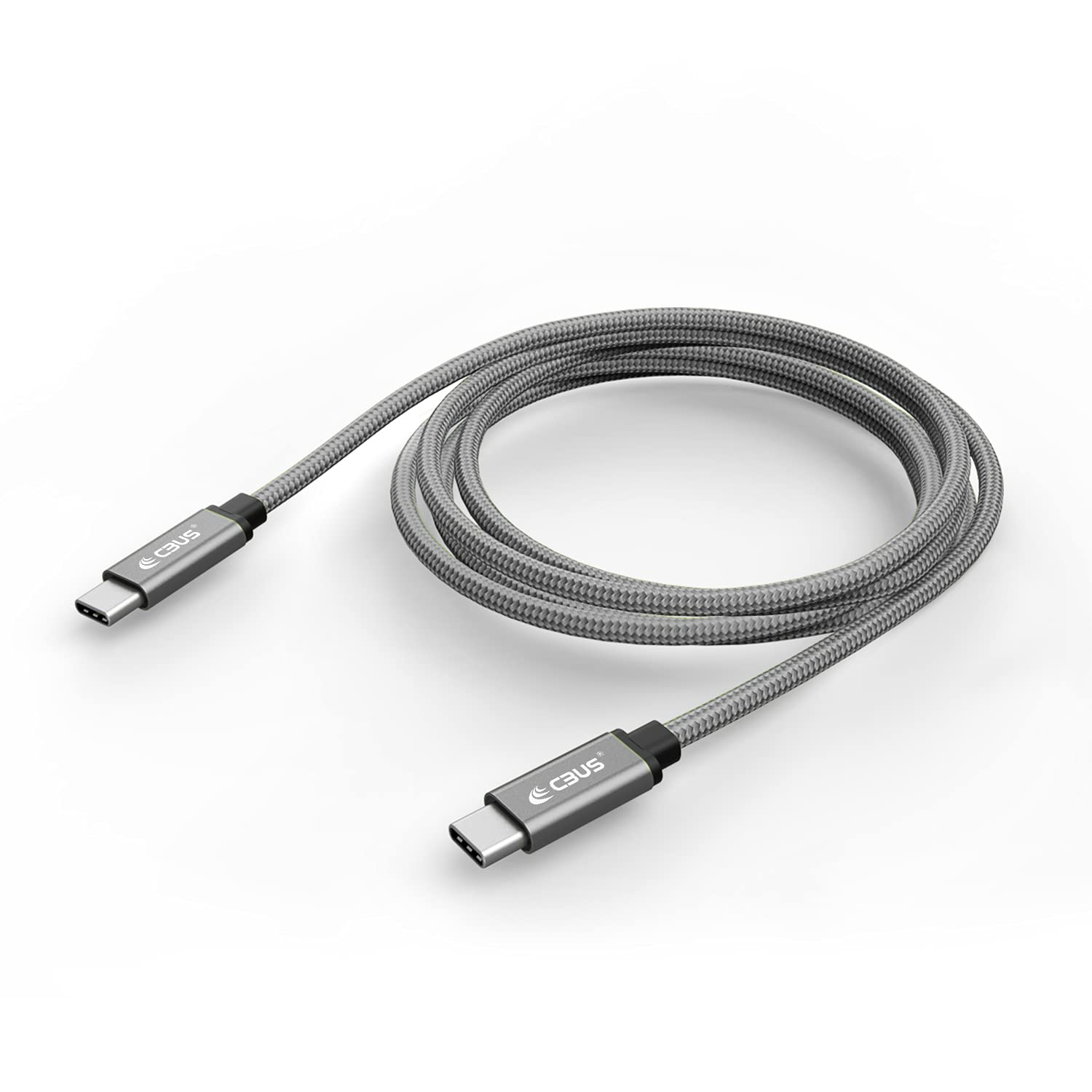 CBUS Braided USB C to USB C Charger Cable 2m Heavy-Duty for Xiaomi Redmi, Honor Magic, Google Pixel, Oppo Find/Reno, Sony Xperia, Motorola Moto/Edge/Razr, Nothing Phone, TCL, Nokia (Space Grey)