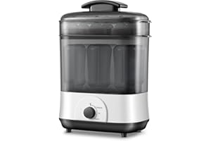 AMZBABYCHEF Baby Bottle Steamer, 3-in-1 Bottle Steamer and Dryer, Easy One-Dial Control Electric Steam Bottle Dryer for Baby Bottles, Baby Stuffs & Breast Pump Accessories