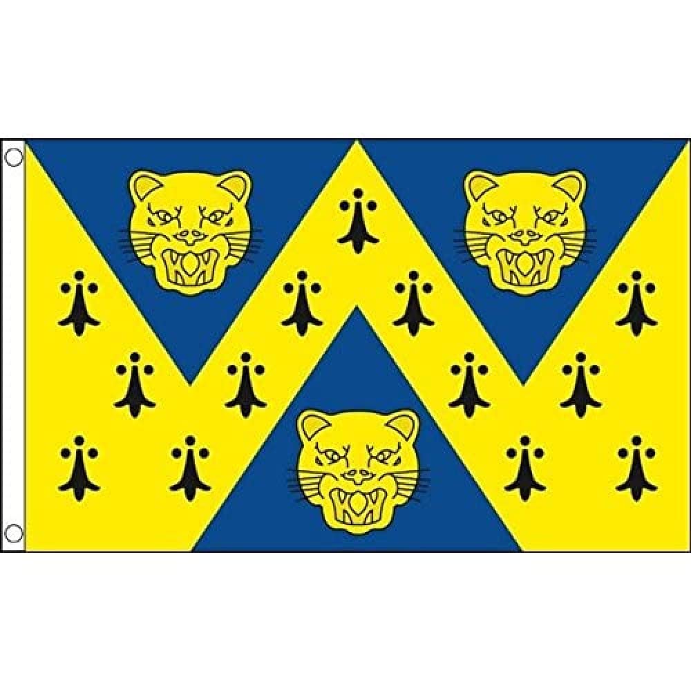 AZ FLAG - Shropshire New County Flag - 3x5 Ft - 100D Polyester County Of Salop - England Banner with Two Metal Grommets - Fade Resistant - Vivid Colors - 3' x 5' Feet - 150x90 Cm