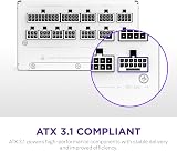 NZXT C850 Gold ATX 3.1 Fully Modular 850W Power Supply White view 3