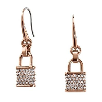 michael kors padlock earrings rose gold