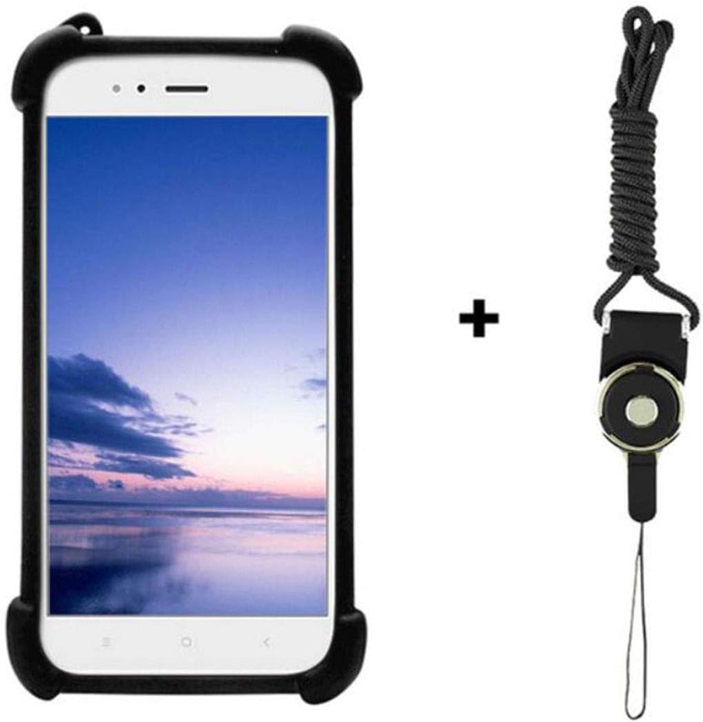 Unimax UMX U683CL U683 U673C U504TL Cell Phone Cases, 5.5 Inches Case TPU Silicone Cover for Universal Phone Case (Black)