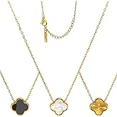 Aimétte Monette Cute Heart Necklace 18K Gold Plated Necklaces for Women Trendy Clover/Rabbit/Daisy/Love/Bow Charm Necklace Dainty Women's Jewelry Gift Valentines Day Gifts