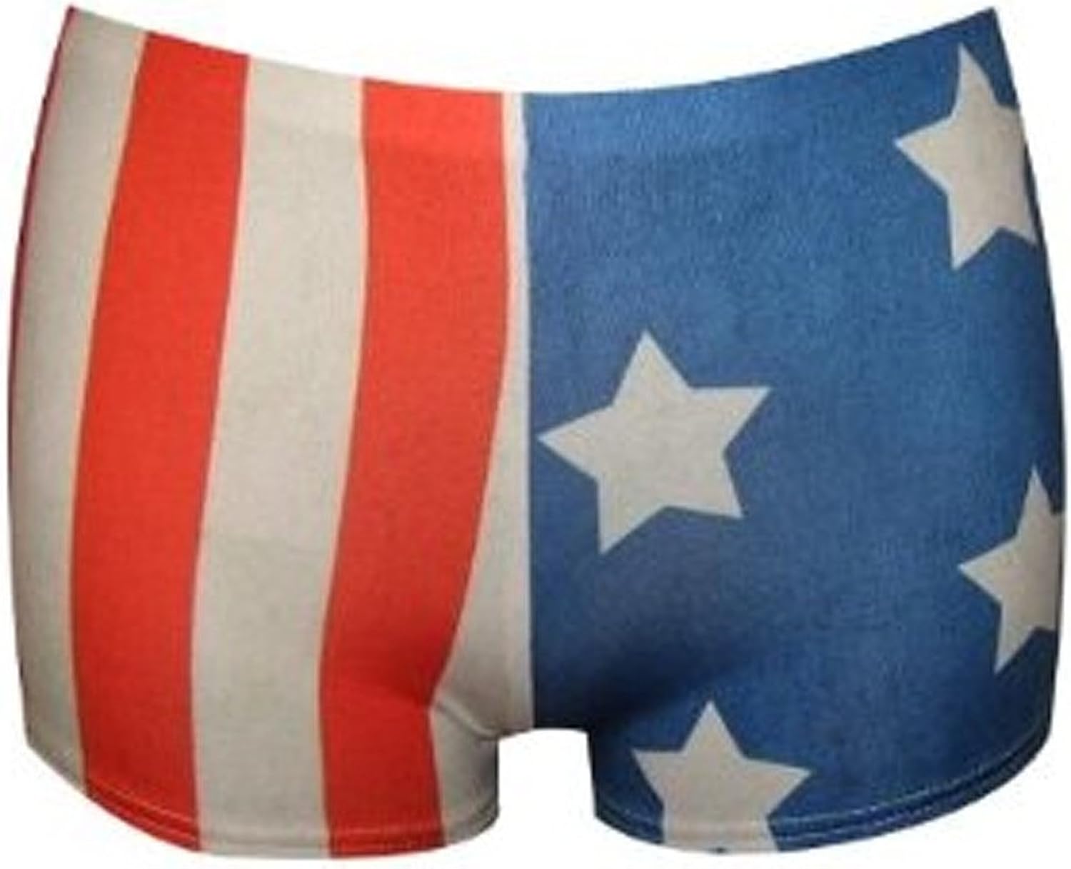 red and blue hot pants