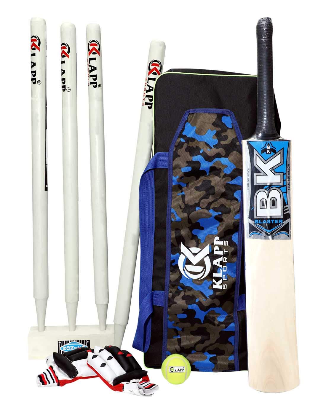 Buy Klapp Practice Cricket Kit with 4 Wooden Wicket Set;Cricket Set (5