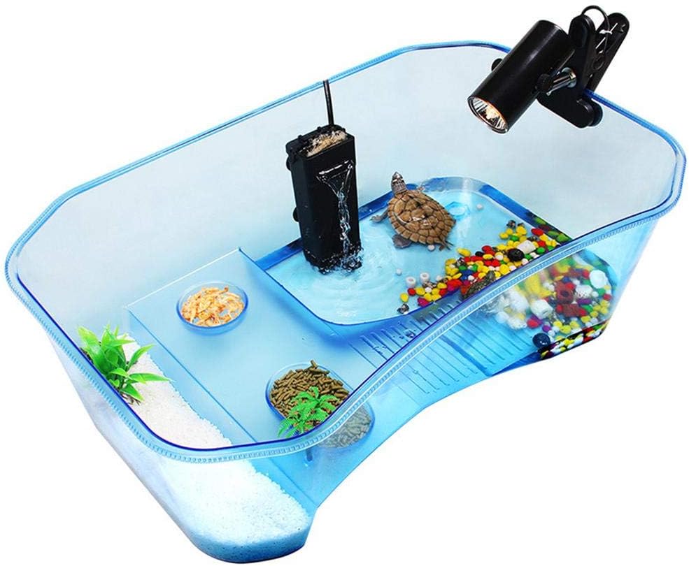 Turtle Cylinder Brazilian Tortoise Vivarium Box With drying platform, turtle aquarium tanks