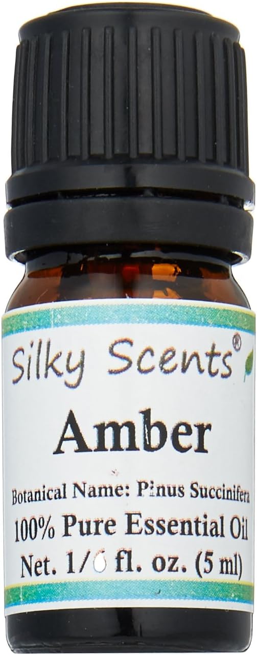 SILKY SCENTS Amber Essential Oil (Pinus Succinifera) 100% Pure Therapeutic Grade, 5 mL