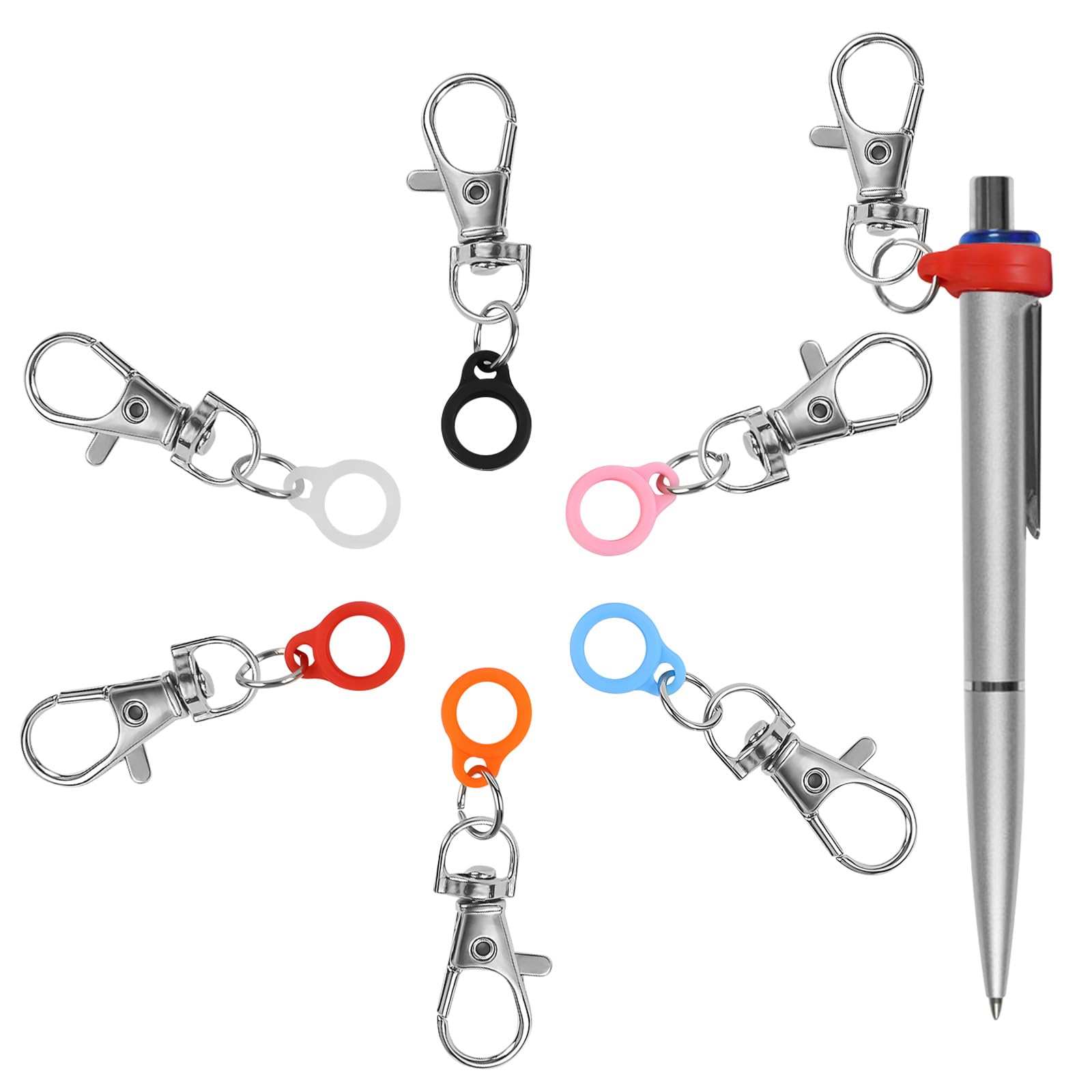 Photo 1 of 6PCS Retractable Pen Holders - Clip on Pens for Badge Reel, Perfect Pen Holder for Lanyard, Nurses, and X-ray Marker Holder