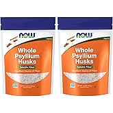 NOW Foods Psyllium Husks Whole, 16 Oz (Pack of 2)