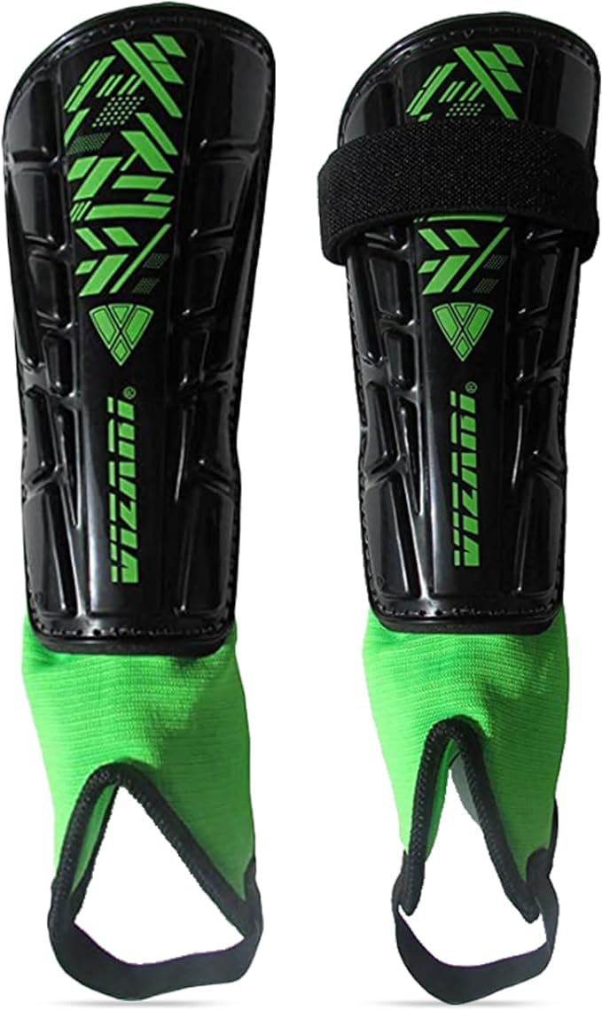 Photo 1 of Vizari Malaga Shin Guards for Kids & Adults – Soccer Shin Guards with Ankle Protection & Foam Padding – Lightweight, Non-Slip Youth Shin Pads for Boys, Girls, Men & Women (Ages 3 to Adult)