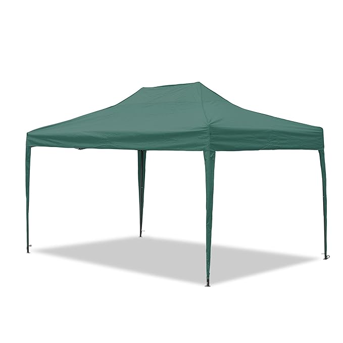 JOM Gartenpavillon, wasserdicht, 3 x 4,5 m, Falt-Pavillon Mallorca, Material Oxford 420D innen beschichtet, grün