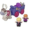 Fisher-Price Little People – Disney Frozen 2 Anna & Kristoff’s Wagon, push-along vehicle with character figures for toddlers 