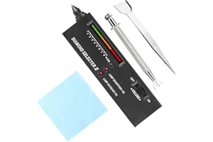 WUCID High Accuracy Precious Metal Tester, Diamond Tester Pen Professional, Diamond Detector for Novice and Expert, Jewelry Tester, Silver Polishing Cloths, Gemstone Claw, Stainless Steel Tweezers
