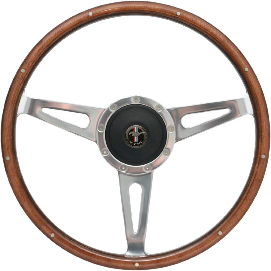 1964-1967 Mustang Shelby Style Steering Wheel Kit w/Hub & Mustang Pony Emblem