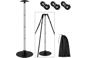 VEITHI Boat Cover Support Poles, Stainless Steel Pole Boat Cover Support System with Webbing Strap, 4-Stage Extension Adjustable Height of 16”-59”, for Boat Covers Prevent Water from Accumulation
