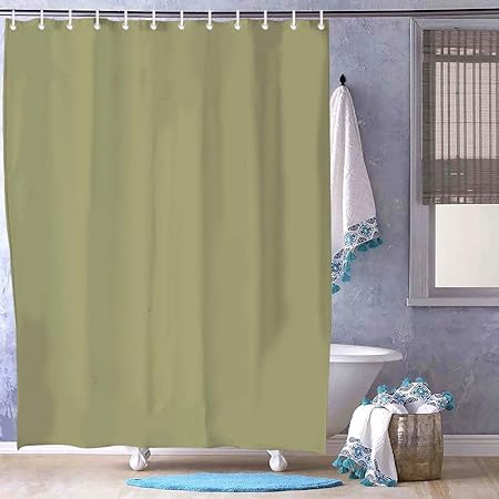 Fabricmcc Shower Curtain Bath Curtain 36 X 72 Sage Olive Green Surreal Bathroom Decor Amazon Co Uk Kitchen Home