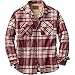 Legendary Whitetails Mens Deer Camp Fleece Lined Shirt Jac Mahogany Plaid Large