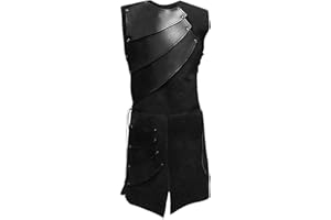 Pexlaxy Men's Medieval Sleeveless Waistcoats Costume Renaissance Victorian Waistcoats Vests