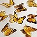 Butterfly 3D YELLOW Butterflies Translucent Decoration 15 count