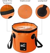 KAHEIGN 12L Folding Water Bucket Portable Collapsible Wash Basin Camping view 2