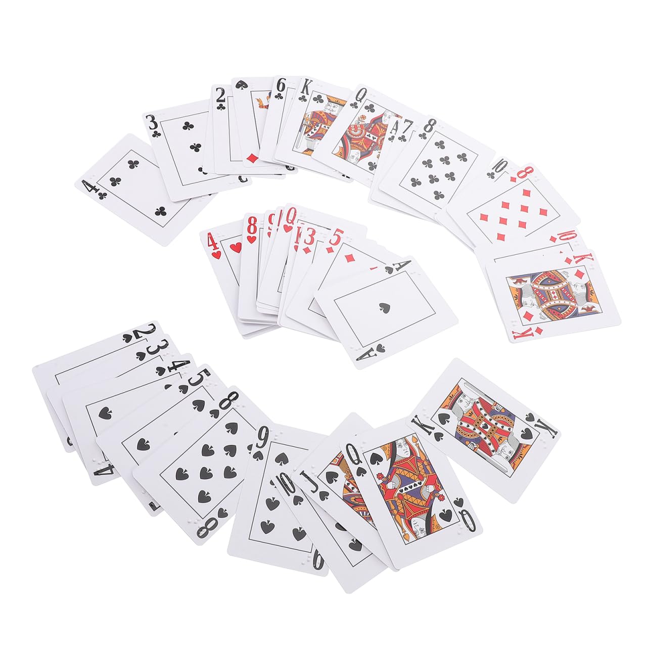 CIYODO Braille Playing Cards Large Print Deck with Tactile Braille Markings for Blind and Visually Impaired Adults and Children Portable Assistive Card Game Entertainment