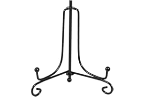 Picture Holder Stand, 10 Inch Black Iron Wire Easel Frame Stand Anti-Slip Plate Stands Decorative Easel Plate Holder Display 