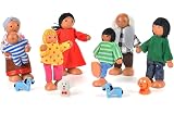 Aolso Wooden Doll Family Set 11 Pieces for Dollhouse Play, 5–10 cm Figures view 4
