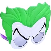 Sun-Staches Joker Sunglasses | DC Comics Costume Accessory | UV 400 | One Size Fits Most