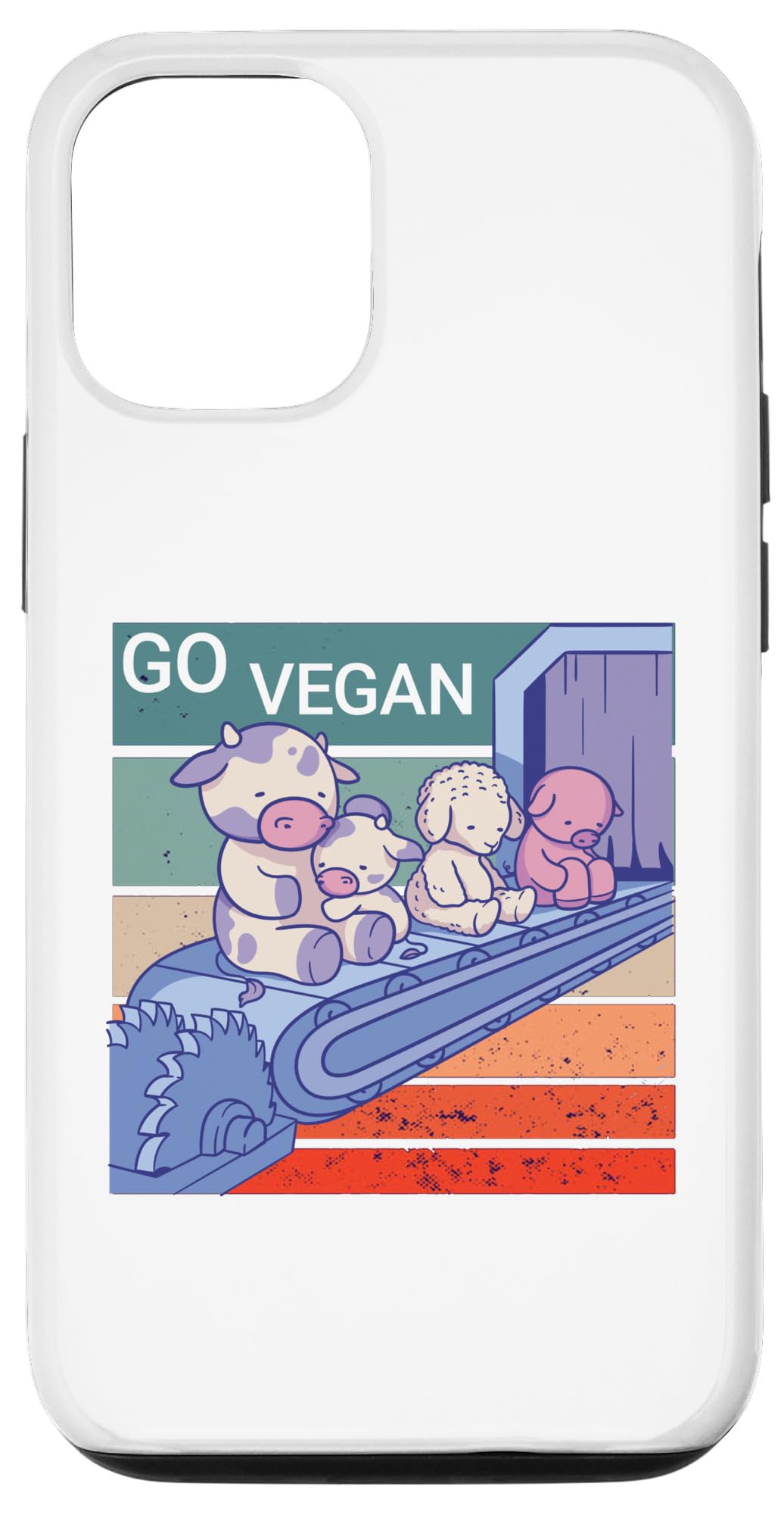 iPhone 12/12 Pro Go vegan Animal rights Vegan advocacy Animal protection Art Case