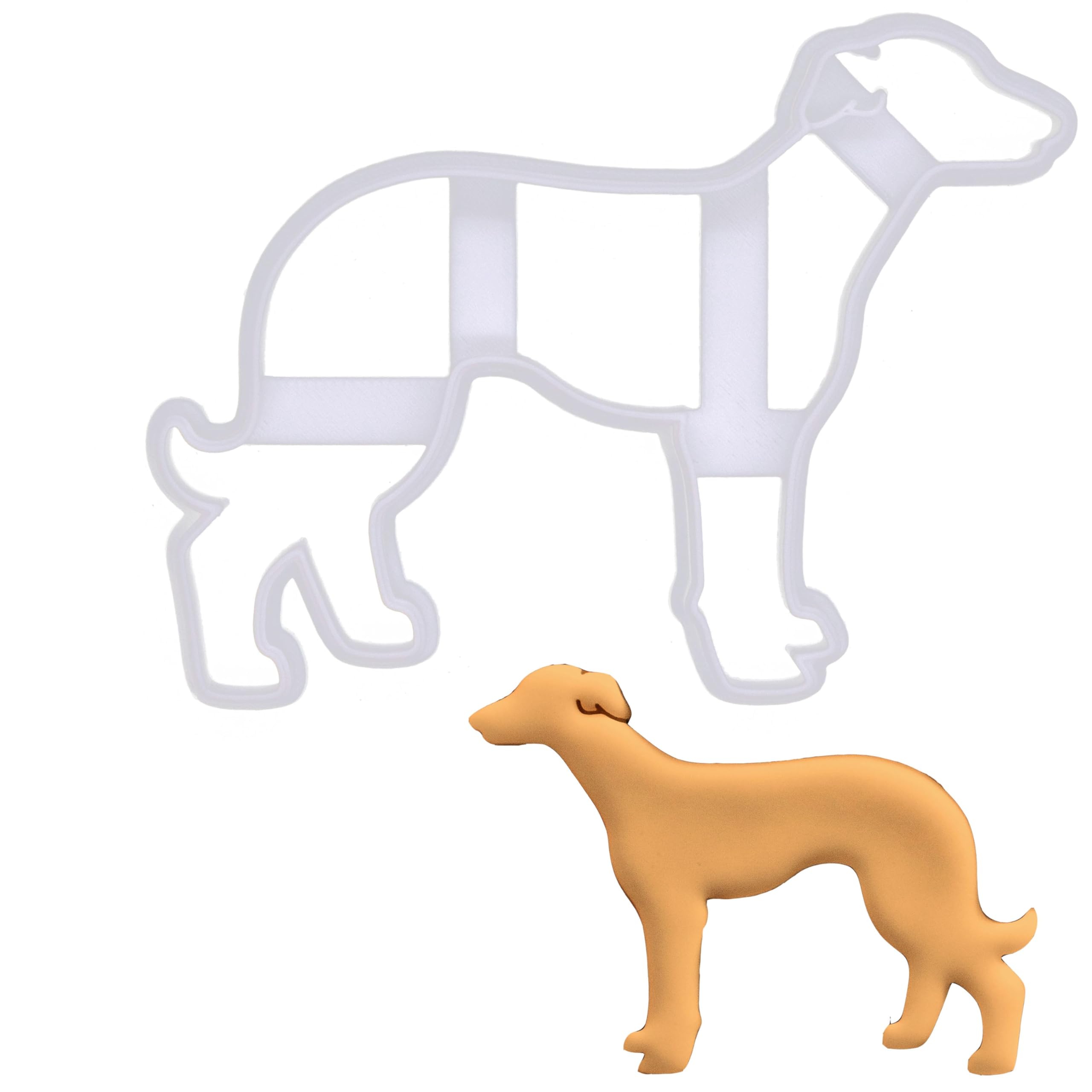 BAKERLOGY Whippet Body Cookie Cutter - Detailed Biscuit Cutter Design for Baking and Crafts, Ideal on Fondant, Dough, Clay