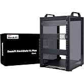 GeeekPi 8U Server Rack Cabinet, DeskPi RackMate T1 Plus,10 inch Network Rack for Servers, Network, A/V Equipment, 10.23inch/2
