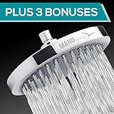 High Pressure Shower Head, High pressure Rainfall Shower Head By Manu Living | Chrome Rain Shower Head & Rain Shower Head | Massage Anti-Clog Low Water Pressure Shower Head | High Flow Shower Head