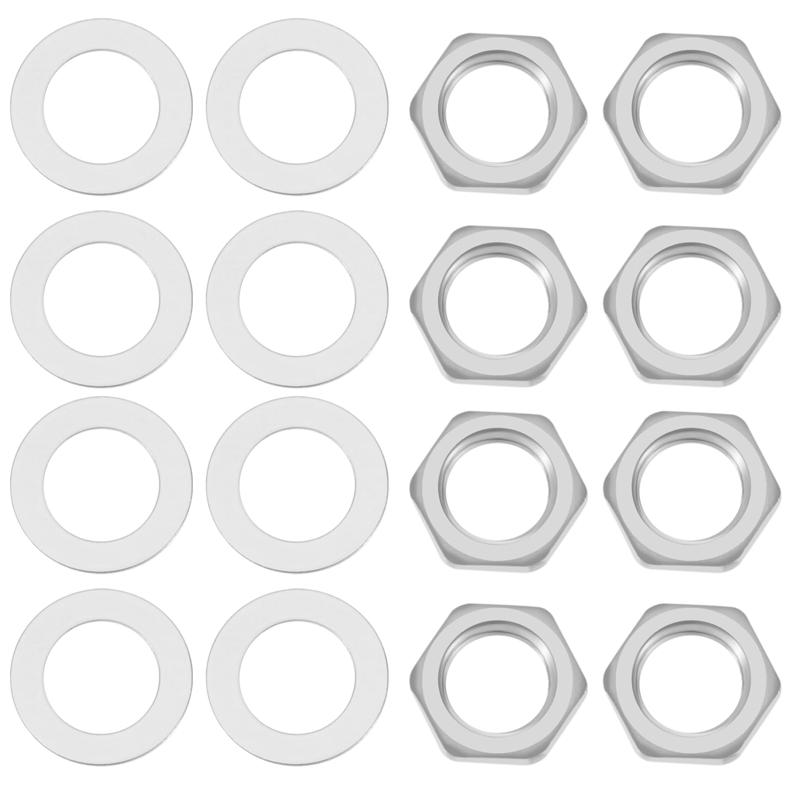 LT Easiyl 20x Guitar Potentiometer Accessories Guitar Bass Case Hex Nuts and Washers Zinc Alloy for 24mm Large Metric Potentiometers Metric M8
