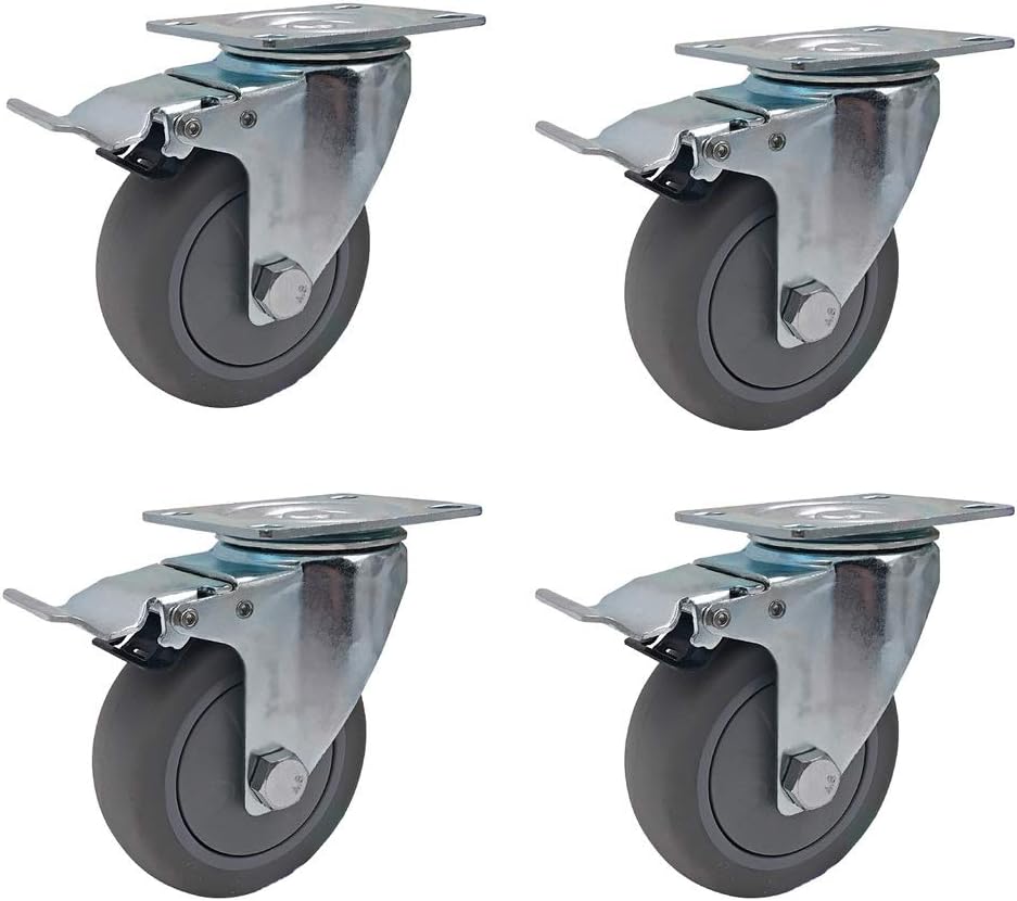 Stem Casters 5inch (127mm) Casters With Brake Universal