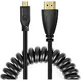 UCEC 11.81"/30cm Coiled Micro HDMI to Full HDMI Cable for Atomos Ninja Star Recorder Camcorder