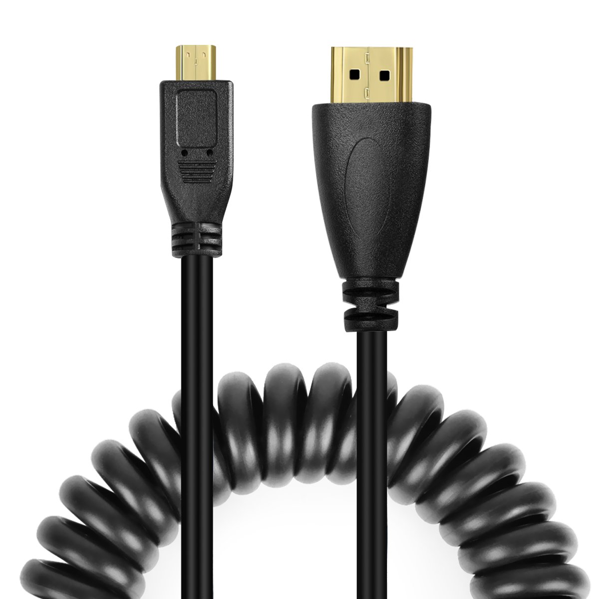 UCEC Micro HDMI to Full HDMI Male Cable - Stretched Length - Supports Ethernet, 3D and Audio Return