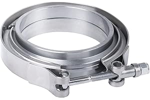 JDMSPEED New 3" V-Band Flange & Clamp Kit Stainless Steel Replacement For Turbo Exhaust Downpipes (1)