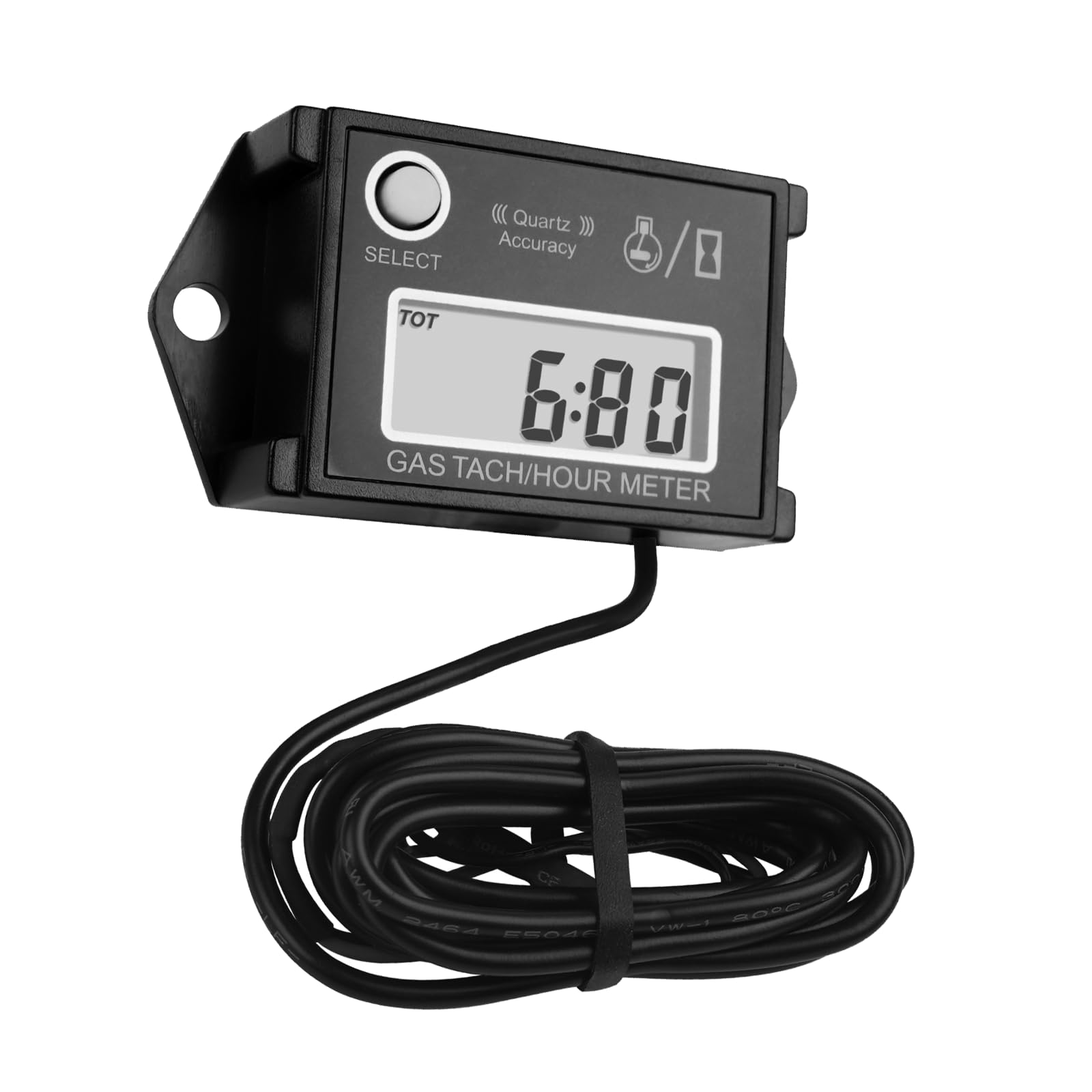 Jayron JR-HM026 Digital Hour Meter Tachometer,Maintenance Reminder,Maximum RPM Recall, or Pneumatic Equipment and ZTR Lawn Mower Tractor Generator Outboard ATV Jetski Motorcycle Snowmobile