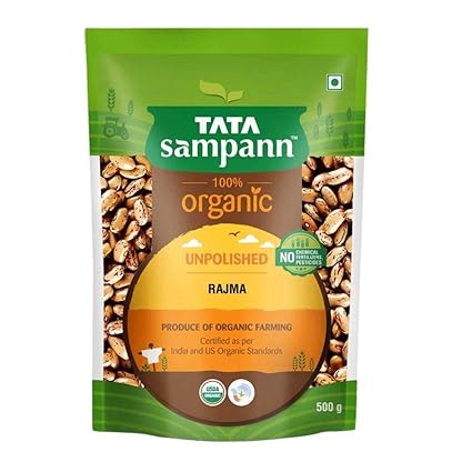 TATA SampannOrganicRajma Red, 500g