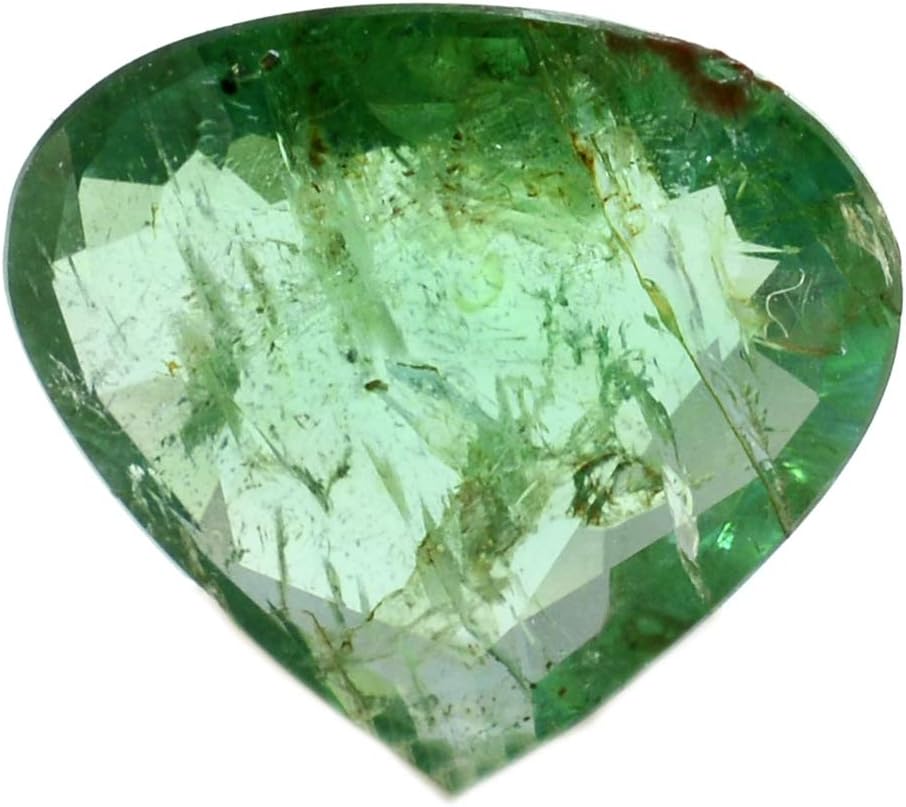 RGPL Lovely Emerald Grand Stone 1.45 Carat Zambian Dark Green Emerald Stone Heart Faceted