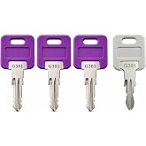 G384 Replacement Keys, 3 Pack, Compatible with Global Link RV Trailer Camper Locks, Pre Cut to Key Code Series G301&ndash;G390, with one G391 Key