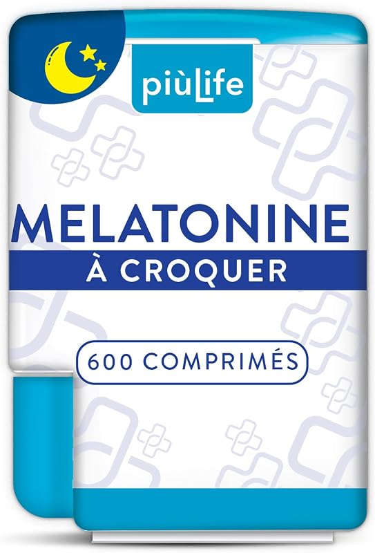 Melatonine 1,9 mg pour Bien Dormir PiùLife Sommeil Adulte, 600 Comprimés