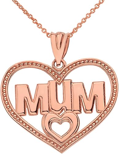 rose gold mum necklace